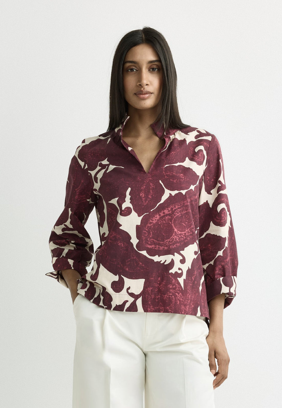 Blouse in Dark Plum