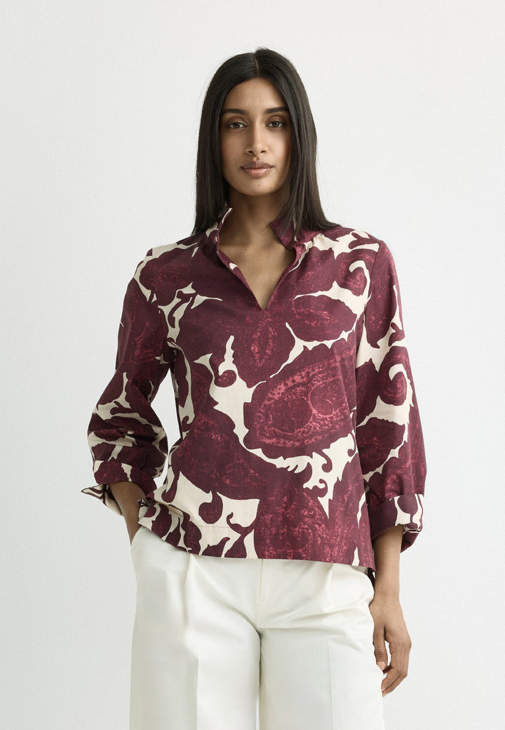 Blouse in Dark Plum