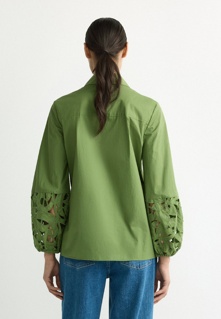 Blouse in Olijfgroen