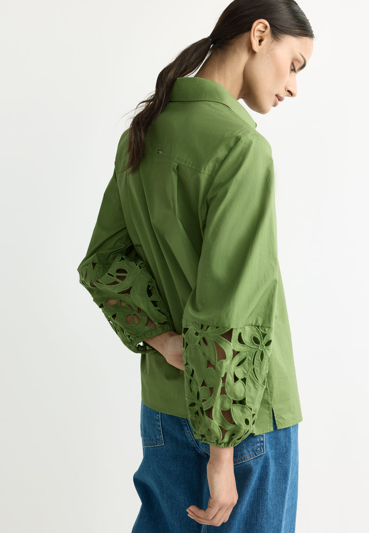 Blouse in Olijfgroen