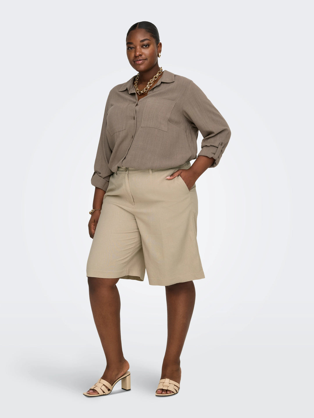 Linnen Bermuda Short