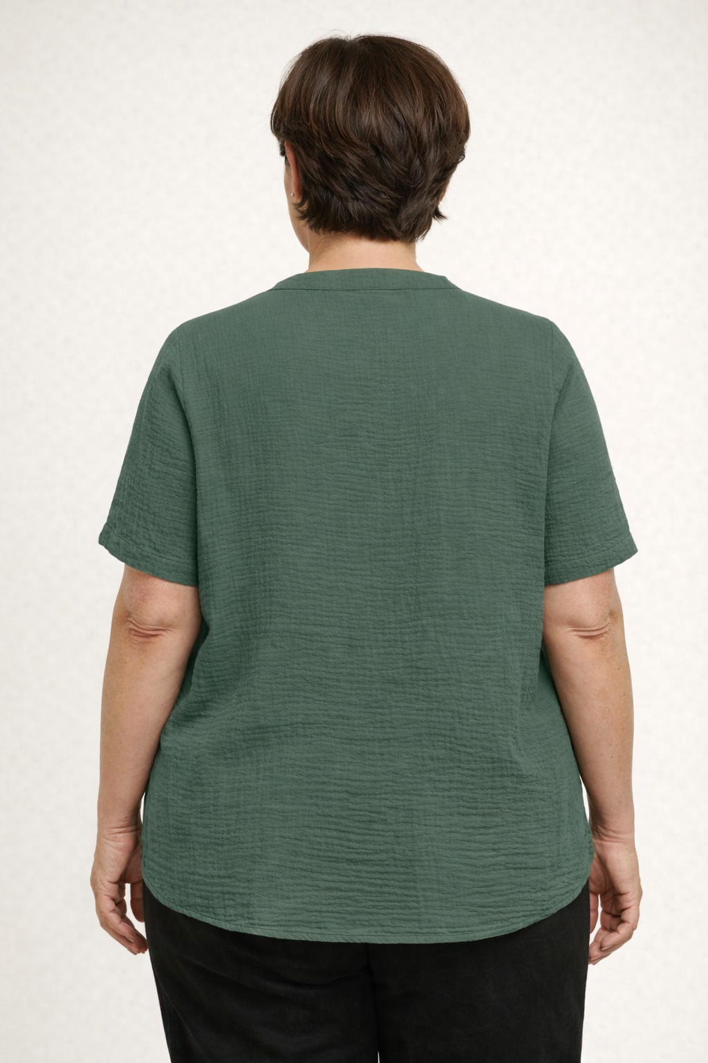 Groene Katoenen Blouse Met Knopen