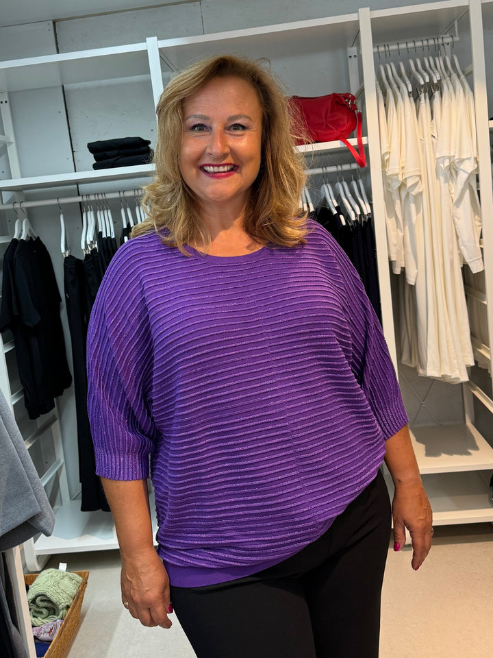 pull met lurex en fantasiesteek