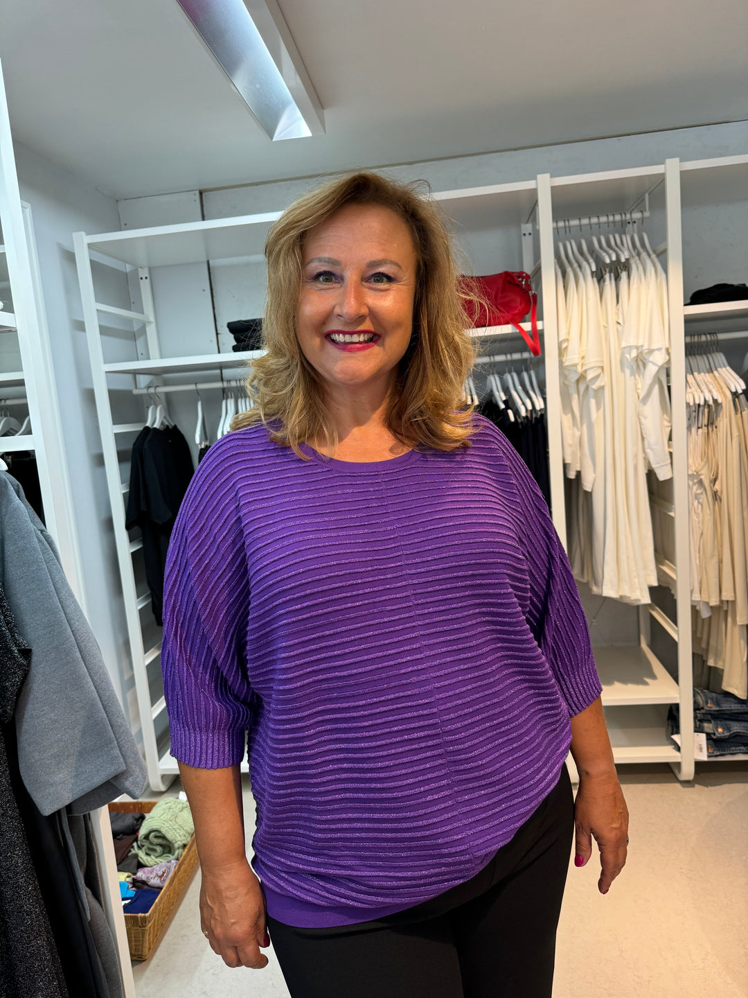 pull met lurex en fantasiesteek