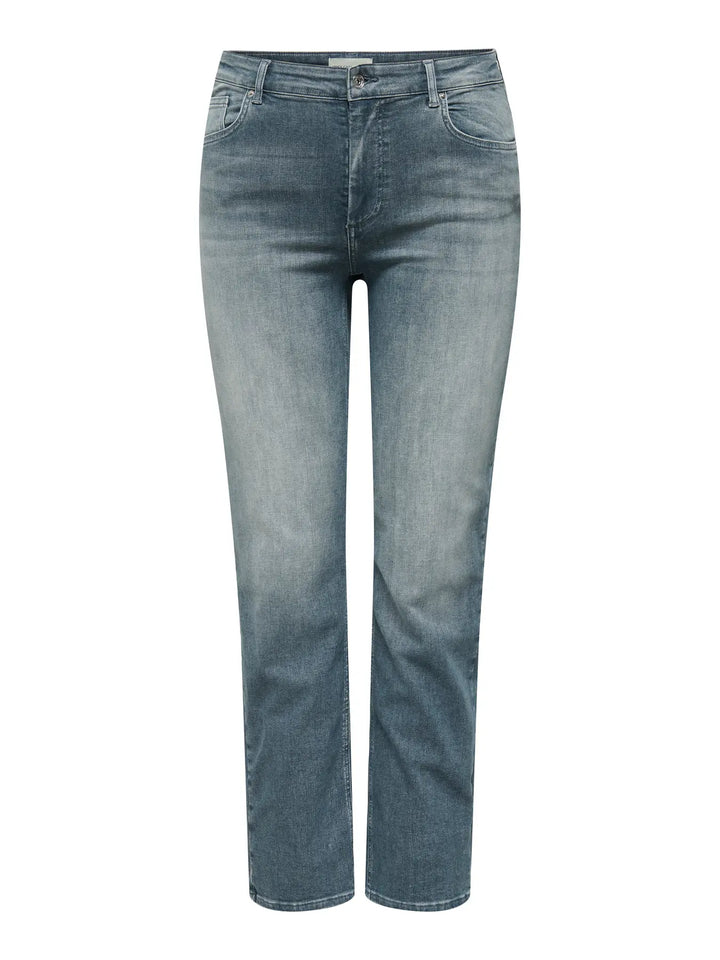 Trendy Straight Jeans In Blue Grey Denim