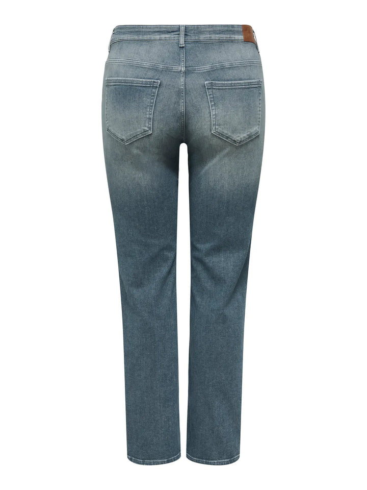 Trendy Straight Jeans In Blue Grey Denim