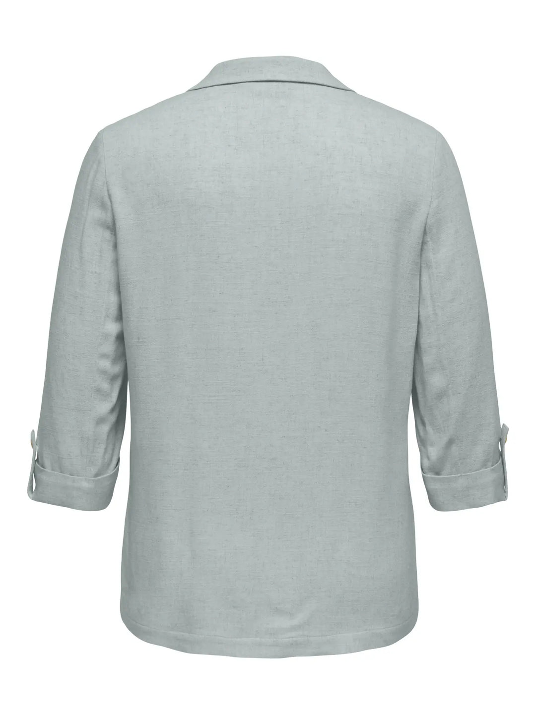 Munt Blazer Met Linnenlook En 3/4 Mouwen