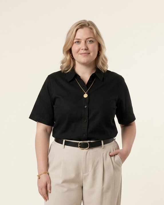 Linnen Blouse Korte Mouwen