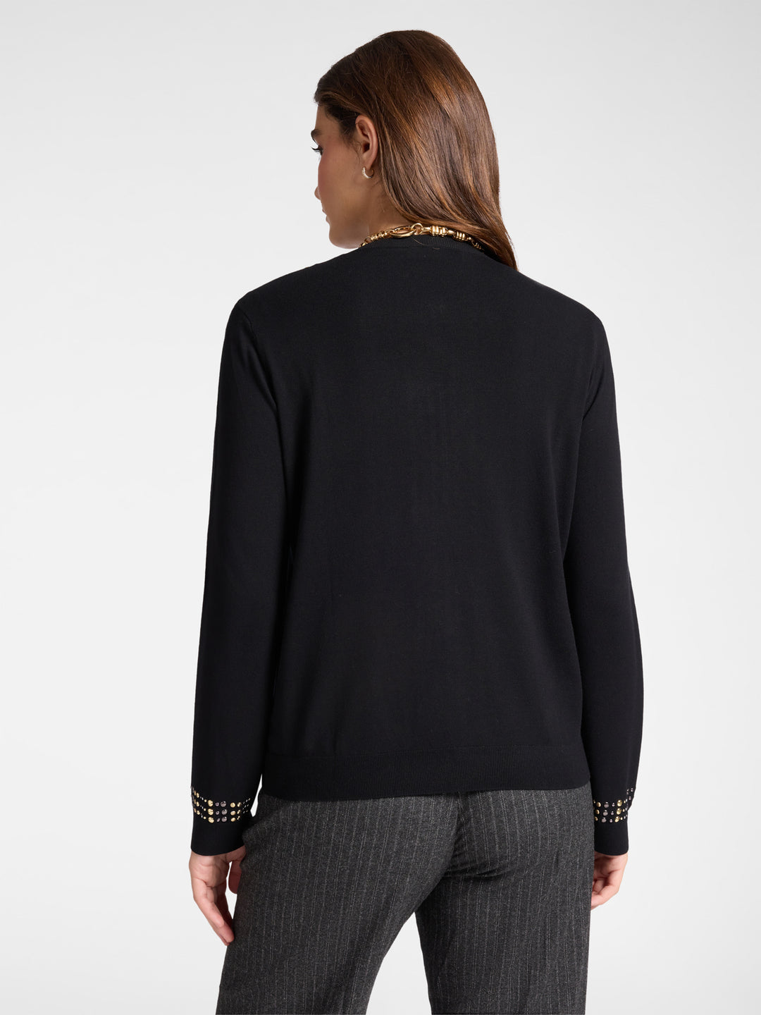 Ecovero Cardigan Met Studsdetails