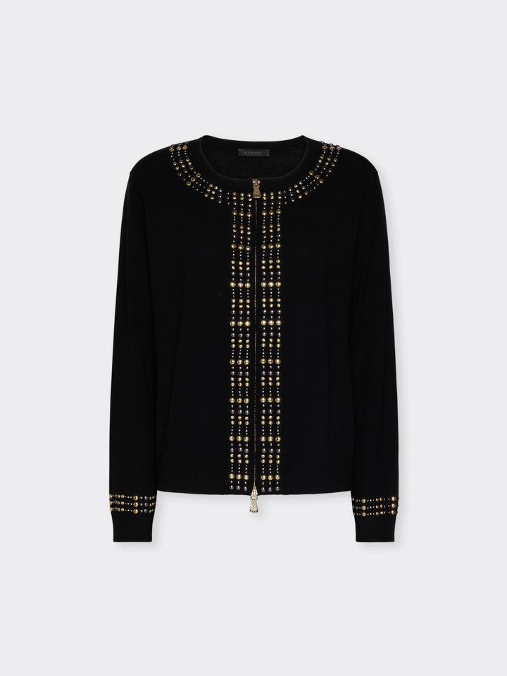 Ecovero Cardigan Met Studsdetails