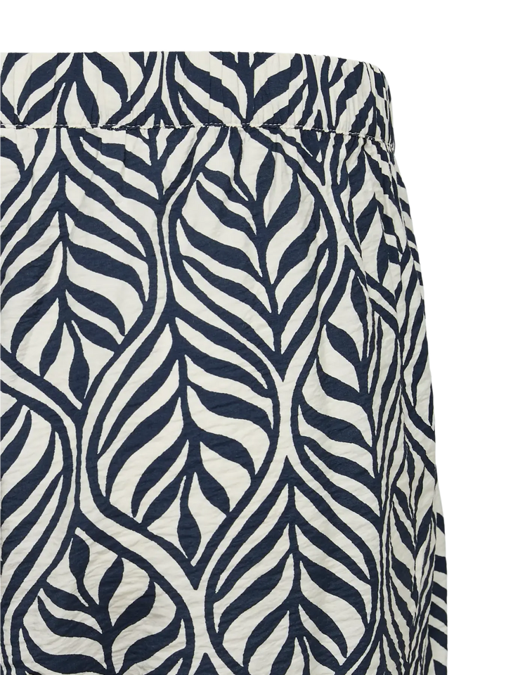 Blauwe Bladprint Broek