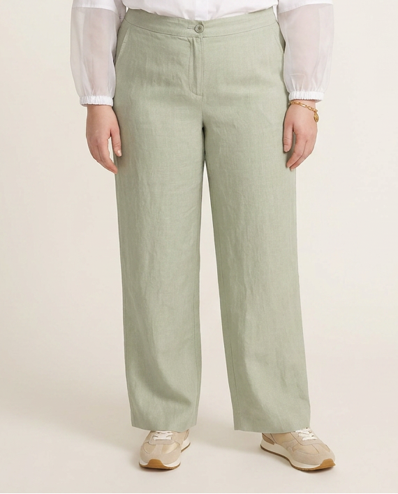 Misty Aqua Linnen Broek