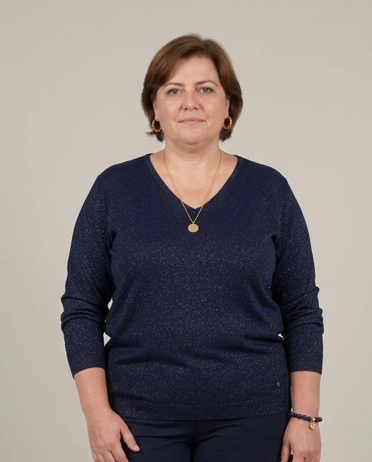 Pull met glitter - Navy