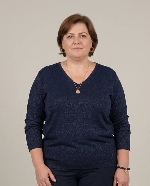 Pull met glitter - Navy