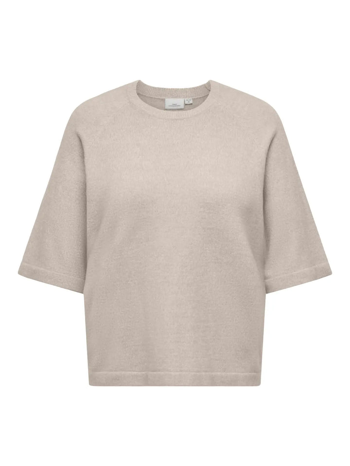 Beige Trui Met Wijde Mouwen