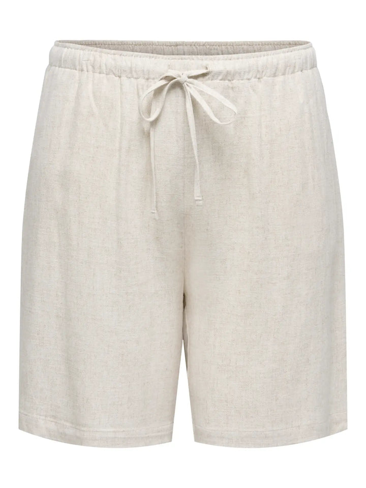 Ecru Short Linnenlook