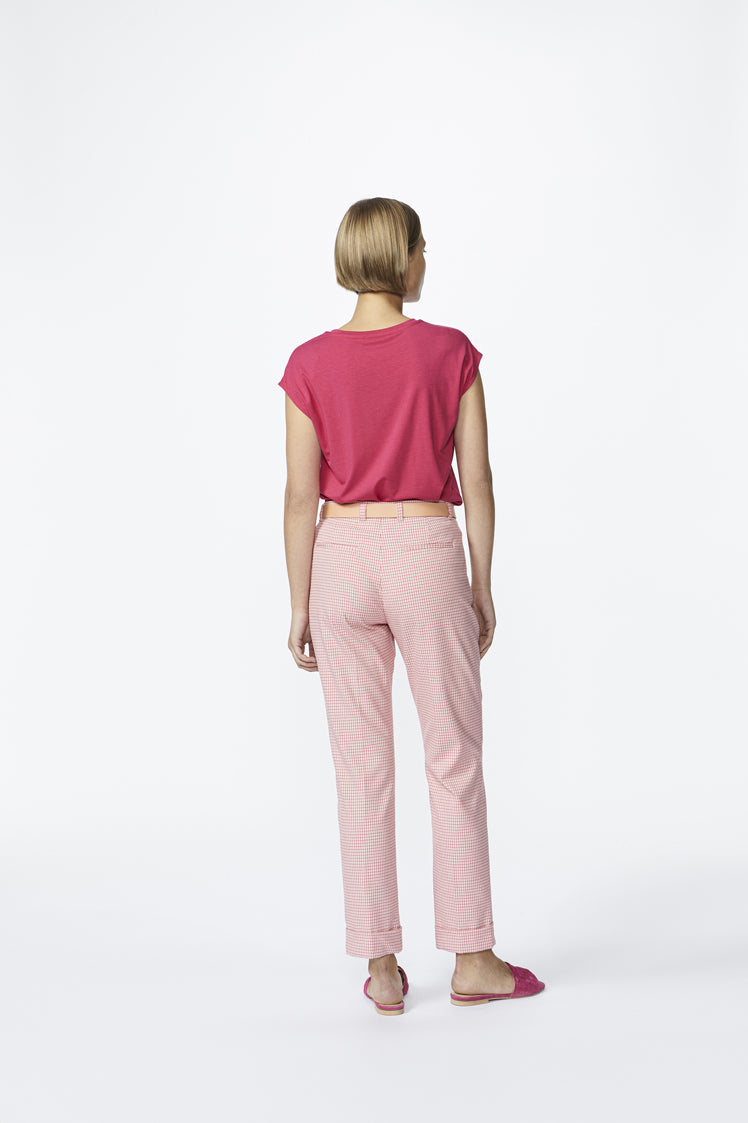 hot pink t-shirt met kapmouw - xandres - - grote maten - dameskleding - kledingwinkel - herent - leuven
