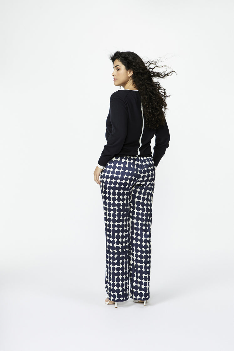 broek met mooie dot print - xandres - - grote maten - dameskleding - kledingwinkel - herent - leuven