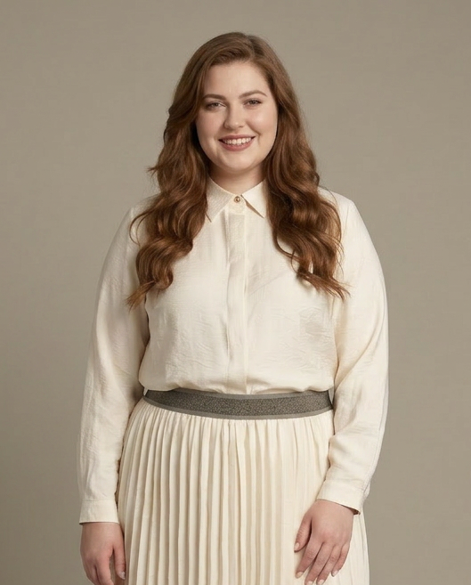 Satijnen Crème Blouse