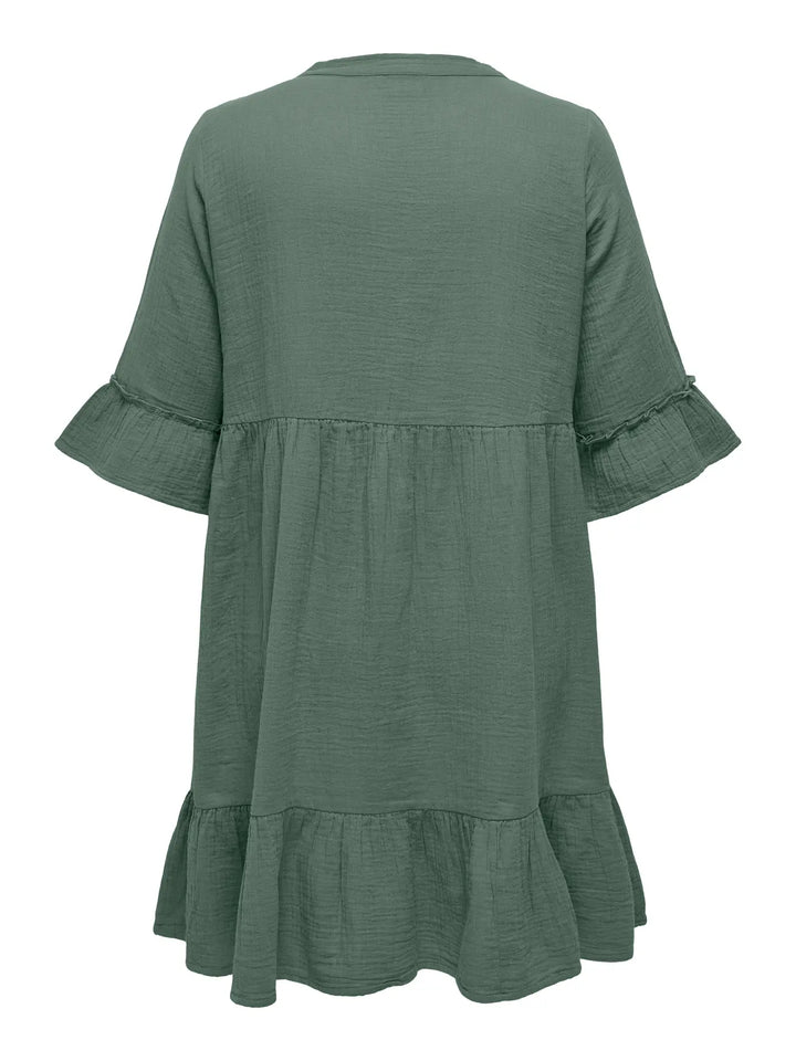 Groene Katoenen Jurk