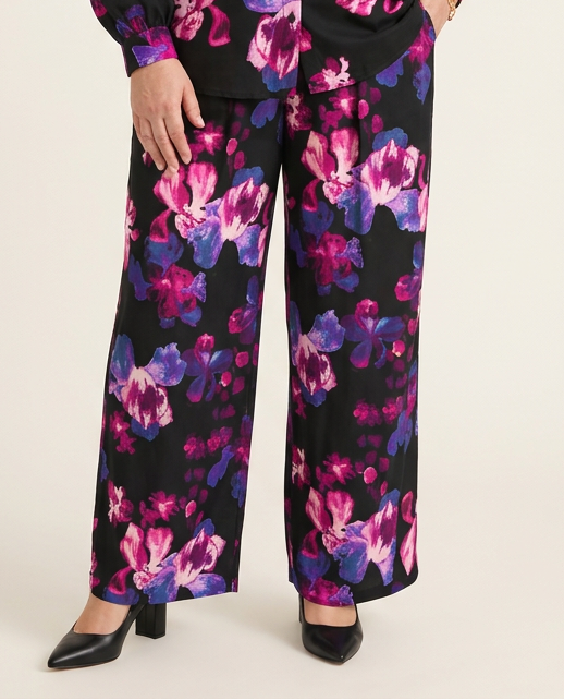 Wijde Broek Met Bloemenprint