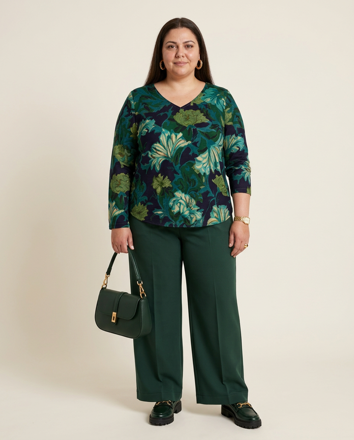 Wijde Blouse Met Bloemenprint