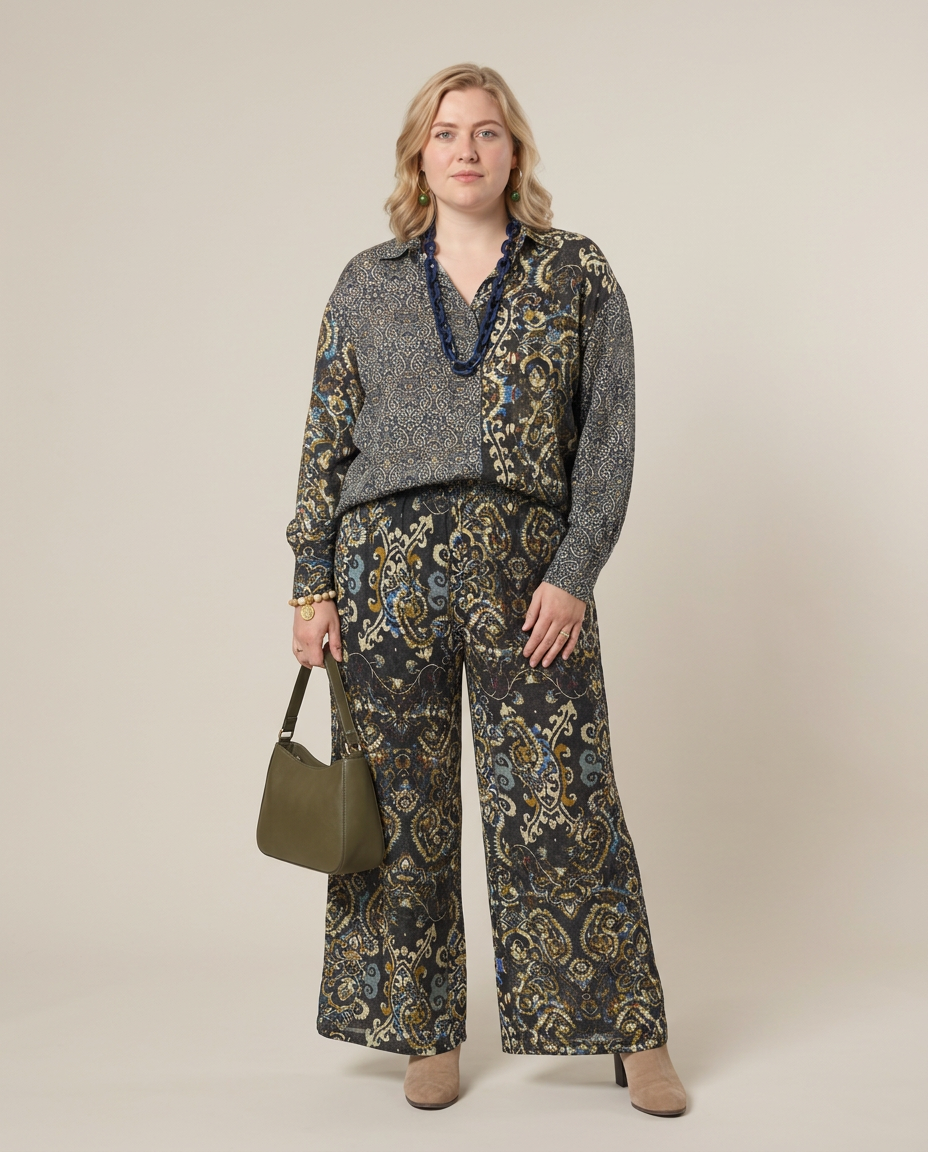 Wijde Broek Met Paisleyprint