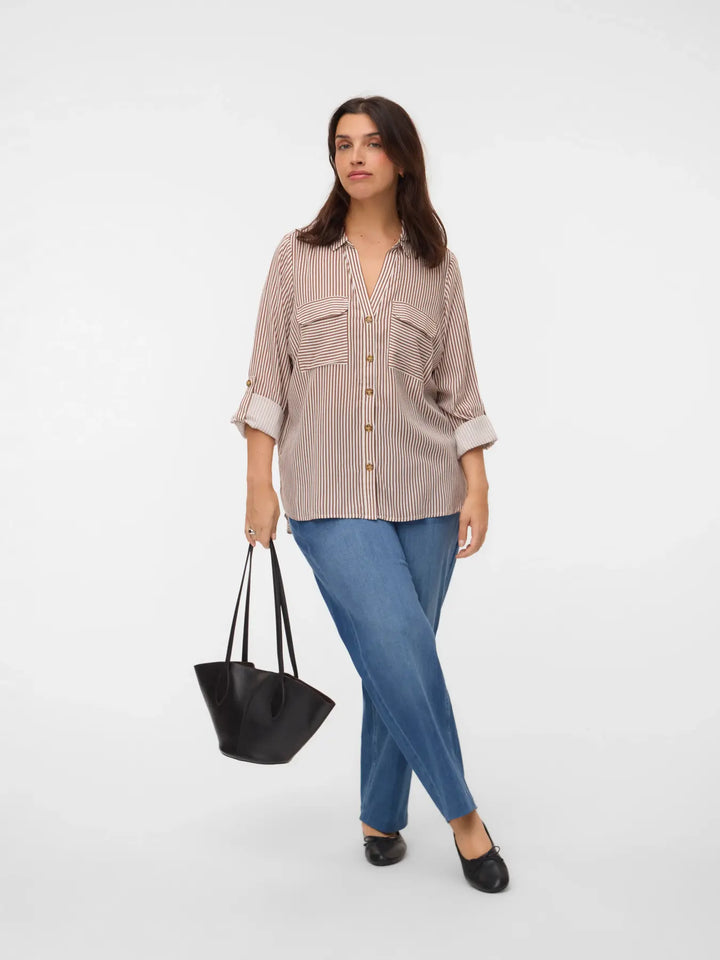Luchtige Viscose Blouse Met Strepen