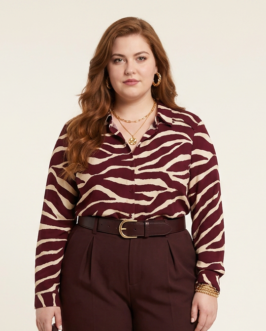 Zebraprint Viscose Blouse