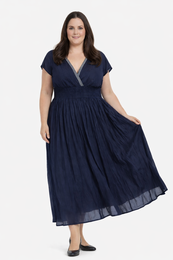 Zomerse Maxi Jurk In Navy