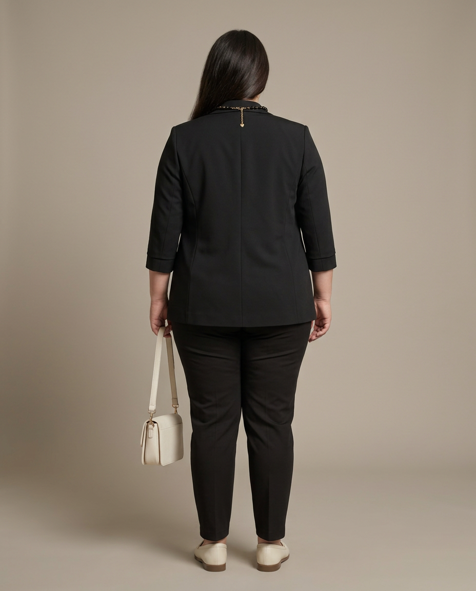 Zwarte Lange Blazer