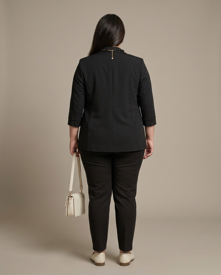 Zwarte Lange Blazer