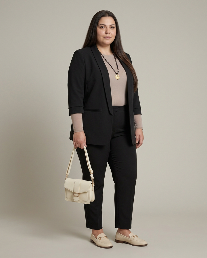 Zwarte Lange Blazer