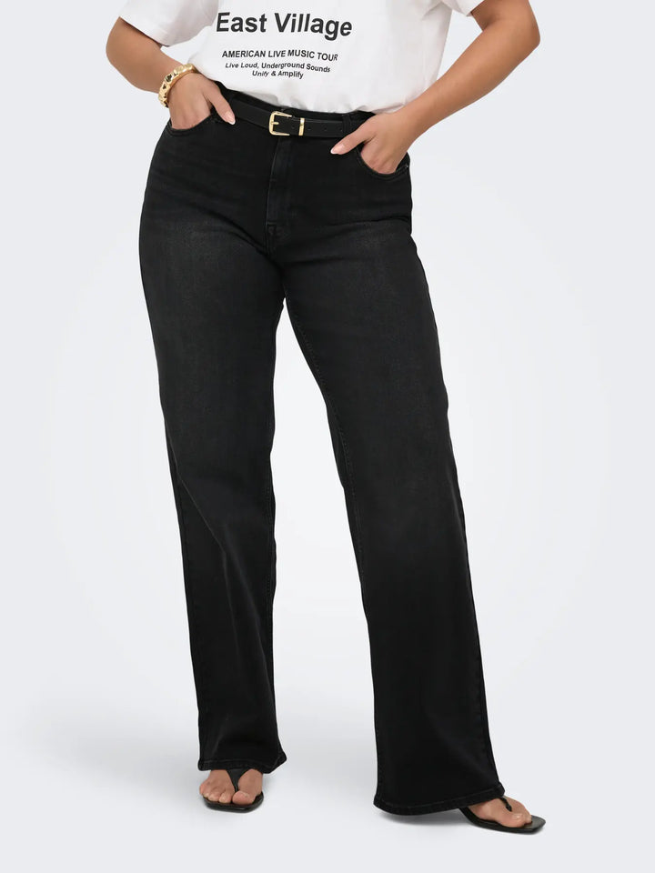 Zwarte Wide Leg Jeans