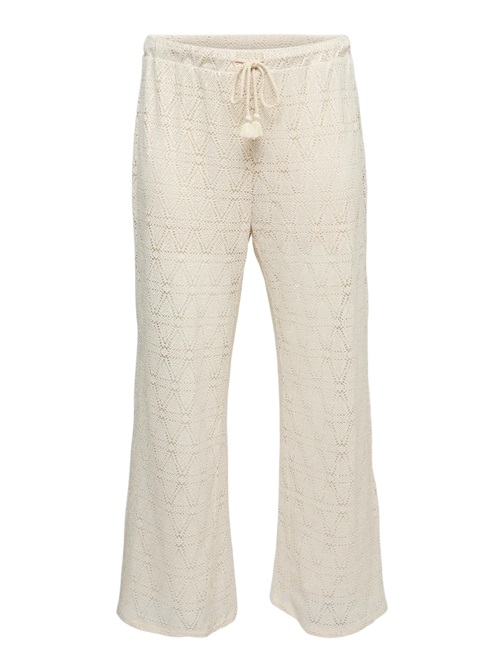 Beige Kanten Broek