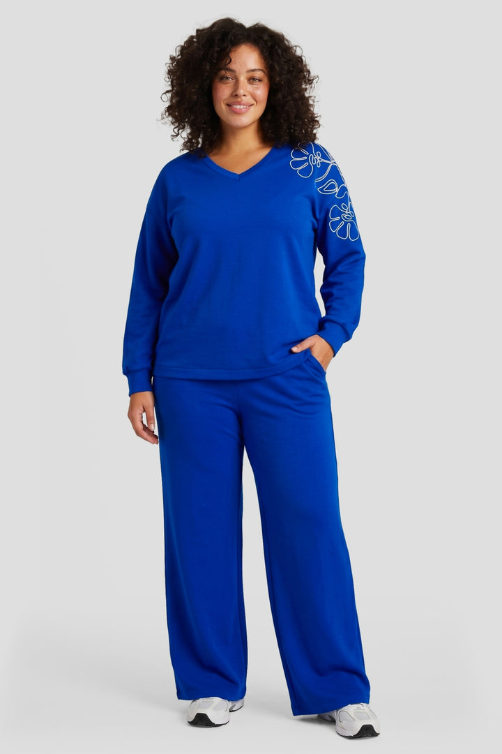 Blauwe Broek met Wijde Pijpen