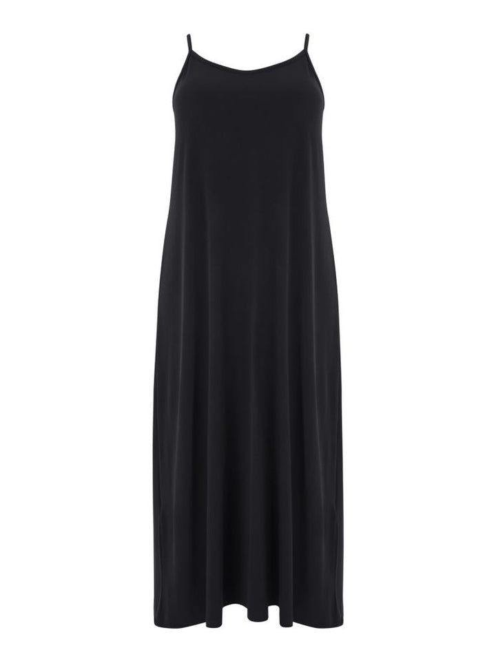 zwarte lange jurk - mat fashion - 0000.7504.D - black - grote maten - dameskleding - kledingwinkel - herent - leuven