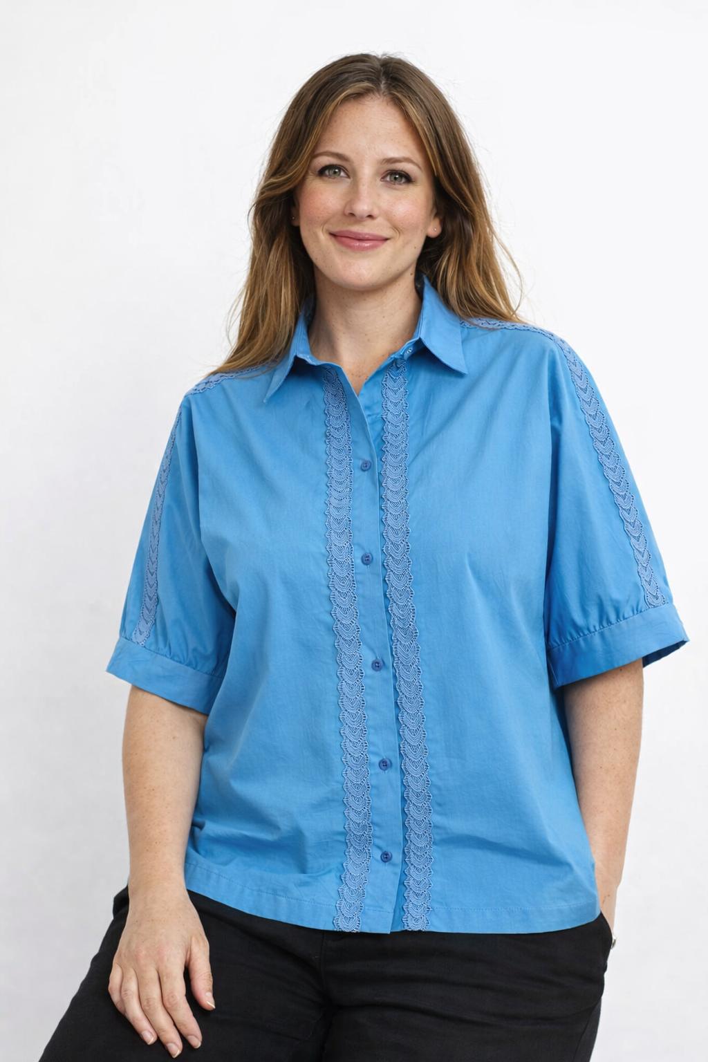 Blouse Met Kant en Kraag