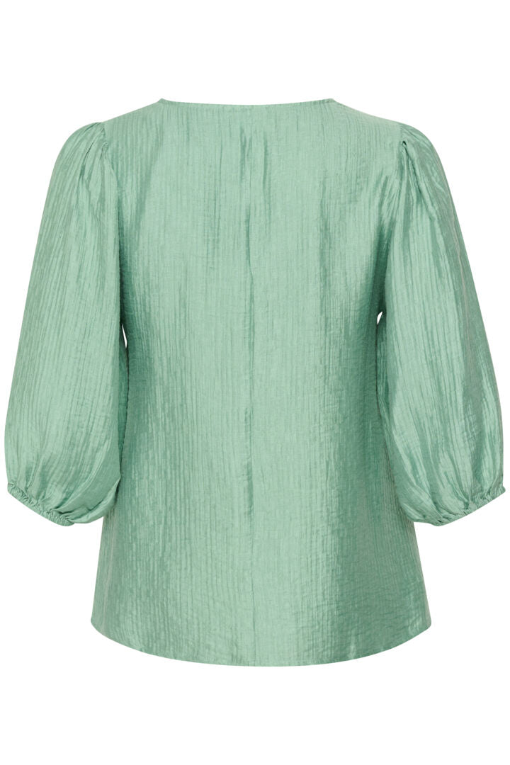 blouse in granite groen