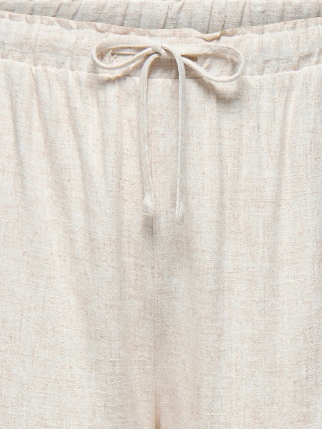 Ecru Broek Linnenlook