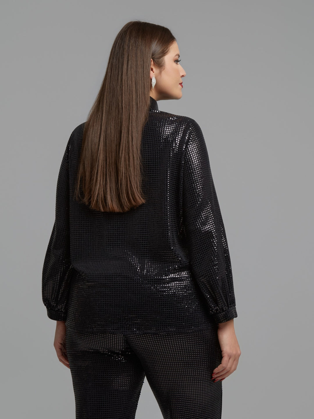 Zwarte Glitter Blouse