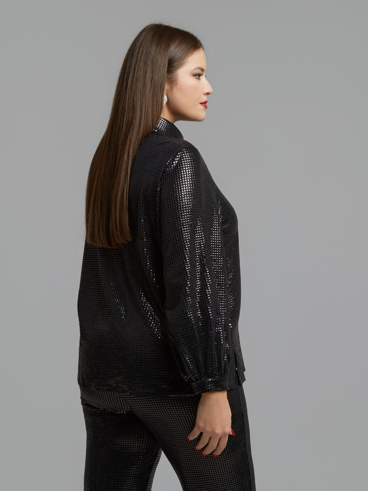 Zwarte Glitter Blouse