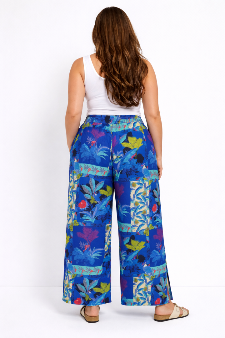 Wijde Broek Tropische Print