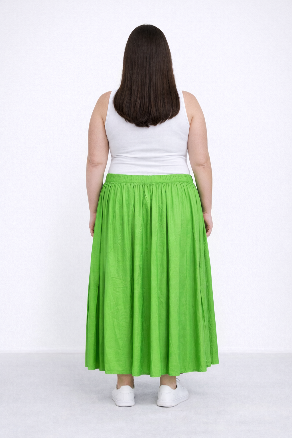 Lange Rok in Crinkle Stof