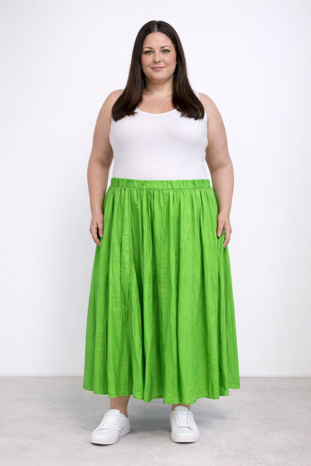 Lange Rok in Crinkle Stof