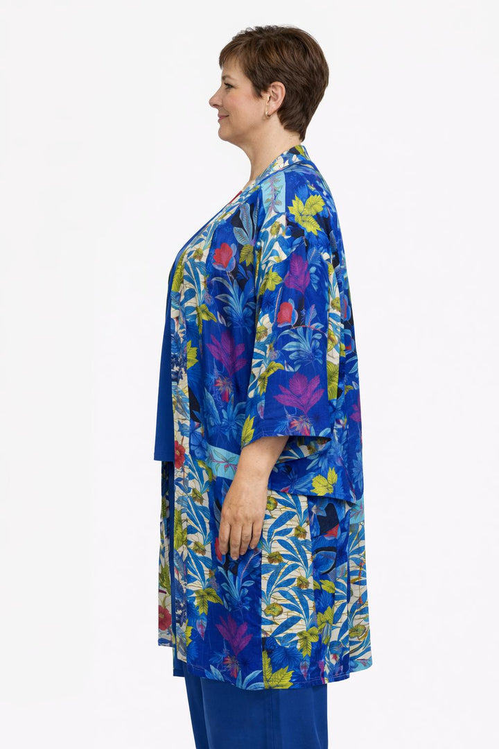 Lange Kimono Met Tropische Print