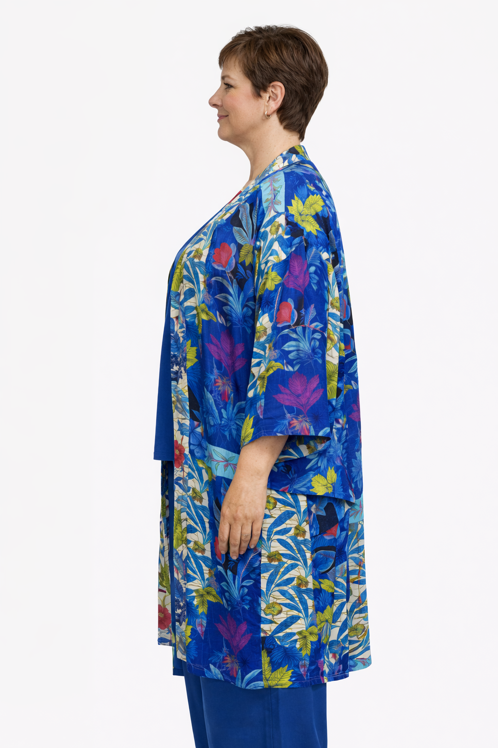 Lange Kimono Met Tropische Print