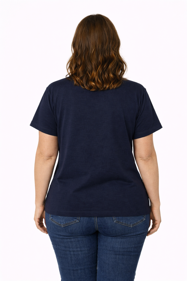 T-Shirt V-Hals Navy