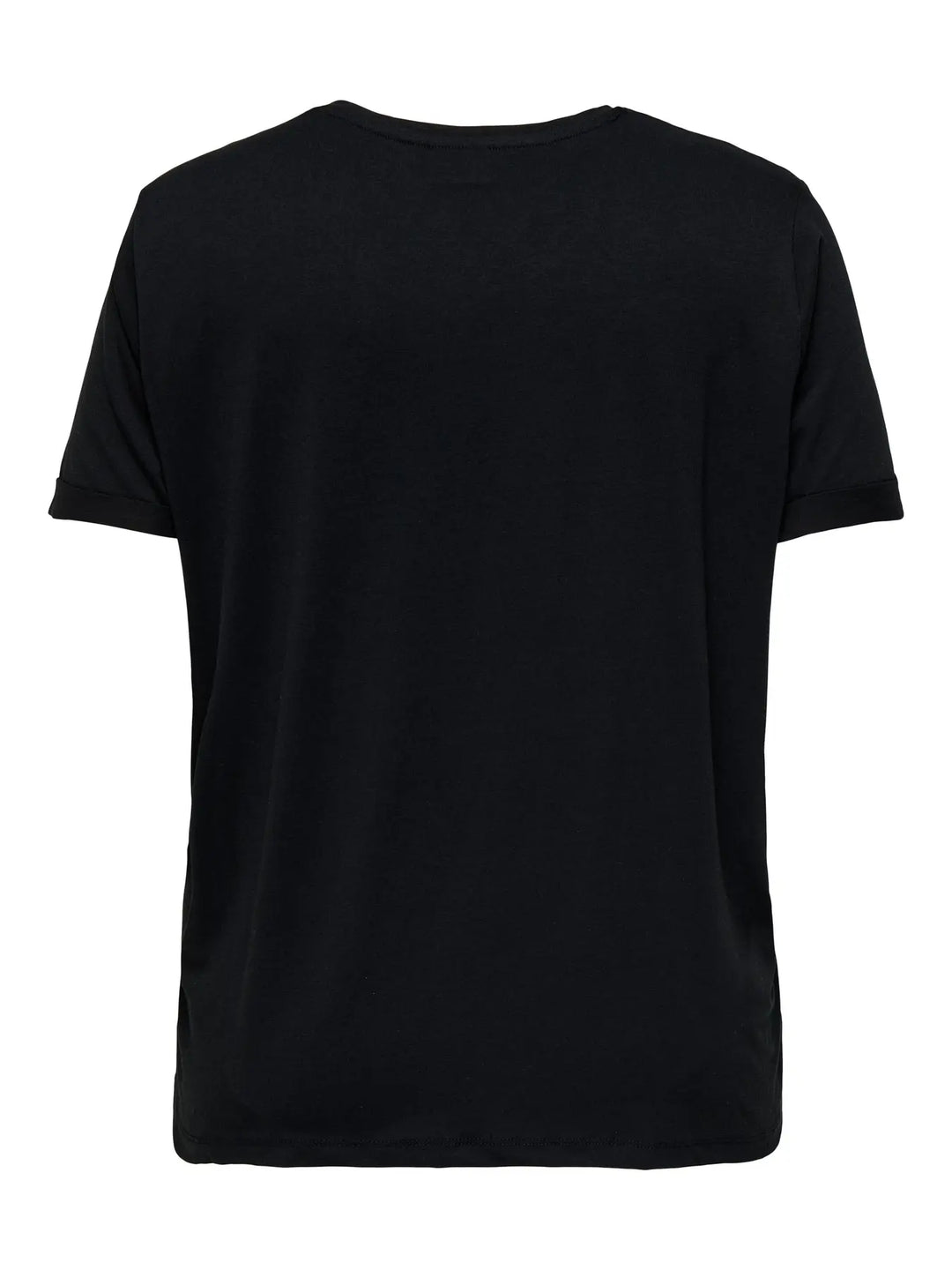 Zwart basic t-shirt met ronde hals