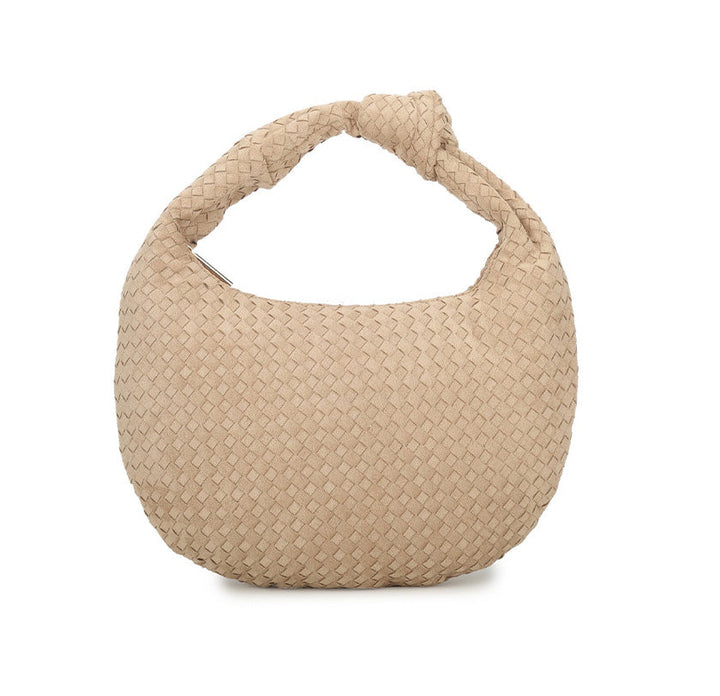 Gevlochten Suède Hobo Tas